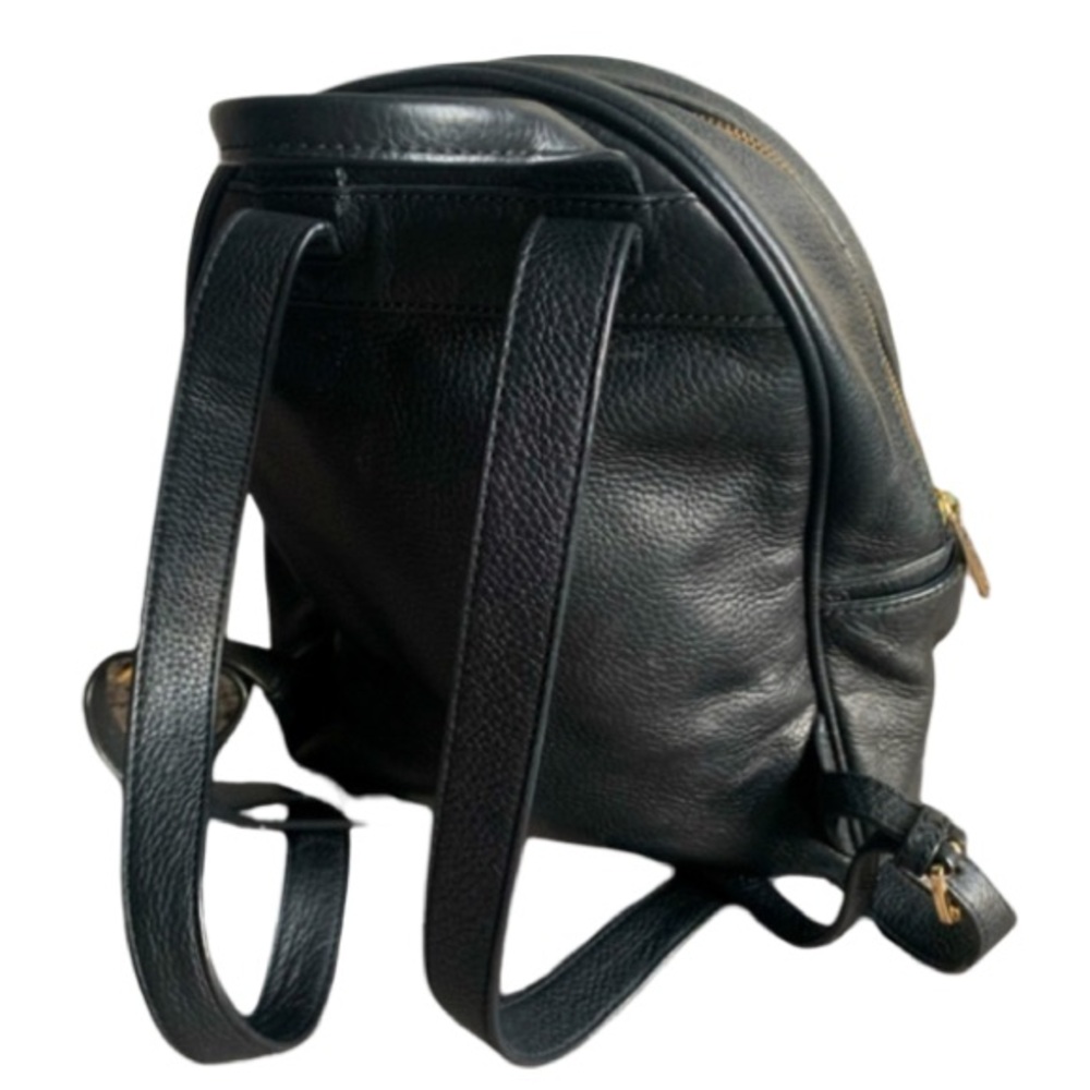 Michael Kors Abby Black and Gold Studded Leather Mini Backpack Bag - Picture 5 of 7